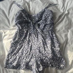 Arizona Jean Company Navy and White Floral Mini Dress